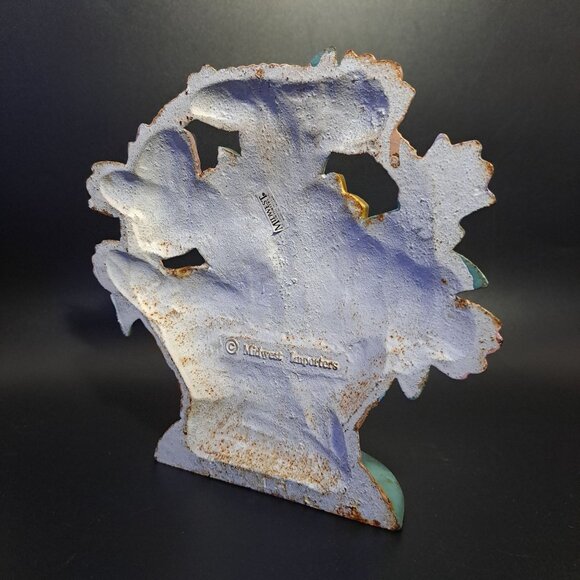 Cast Iron Door Stopper Midwest Imports Tulips In A Basket Vintage - Picture 10 of 16